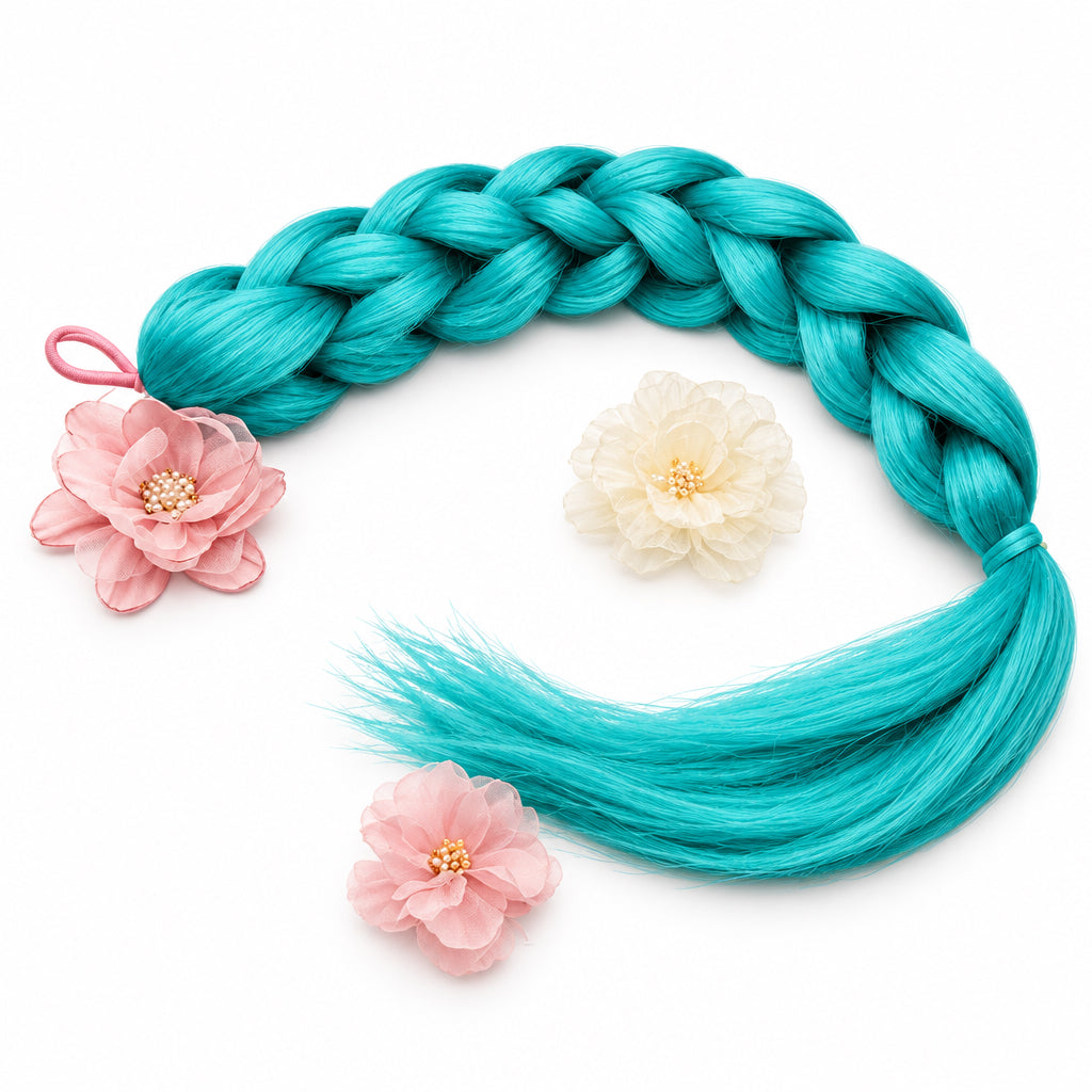Handmade Reversible 3D Braid (Single Colour) Without Tinsel