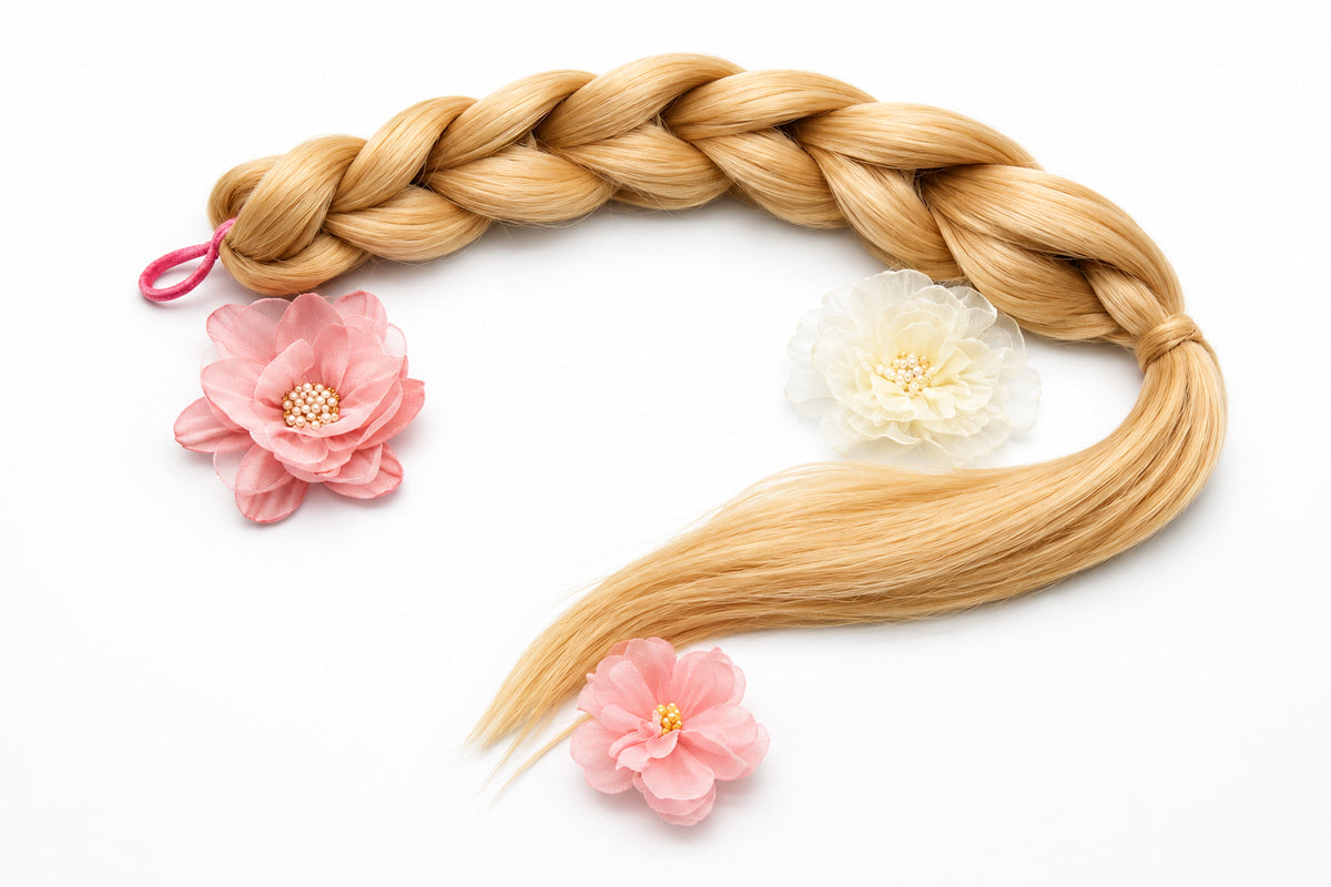 Handmade Reversible 3D Braid (Single Colour) Without Tinsel